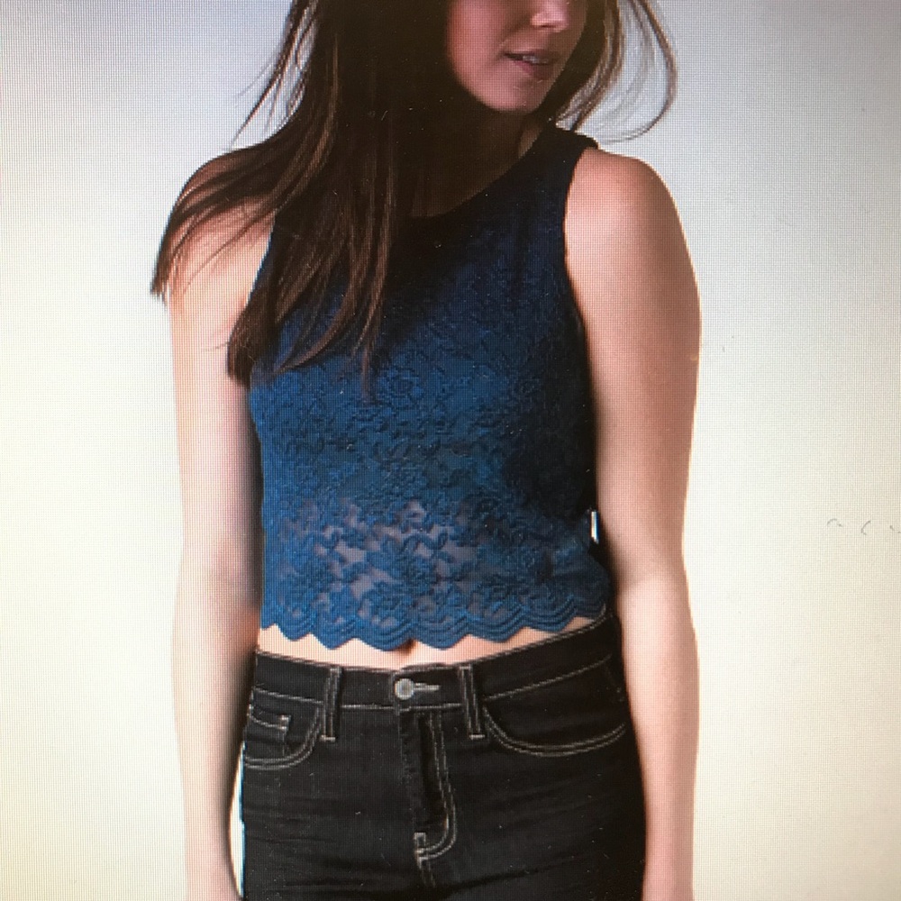 Free People Sapphire Lace Crop Top - Picture 5 of 7